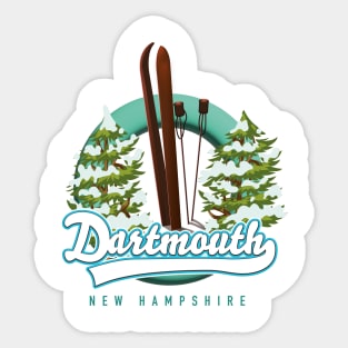 Dartmouth new hampshire ski logo Sticker